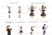 Teen Clipart, Young Woman, Cute Boys, a Person Illustration by BrushstrokeArtGB (Thumbnail 3 of 10)