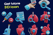 Medical Checkup 3D Icon Pack, an Environmental 3D Model by orenjidesign (Thumbnail 7 of 8)
