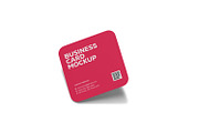 Rounded Square Name Card Mockup, an Advertising Mockup by RamStudio2 (Thumbnail 5 of 14)