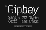 HF Gipbay, a Sans Serif Font by 24Design Studios (Thumbnail 1 of 12)