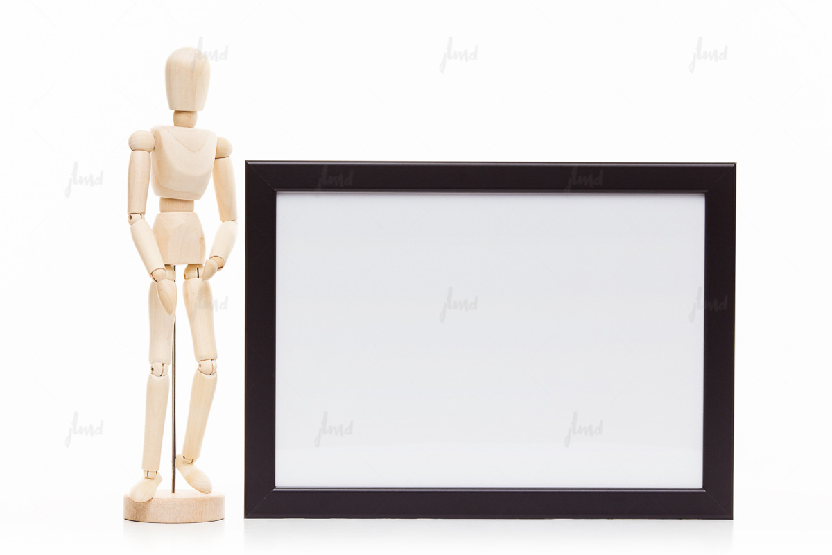 Black styled frame isolated mockup, a Print Template by JustLikeMyDesktop (Photo 3 of 3)