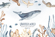 Undersea world Watercolor Part II, an Animal Illustration by Marina Ermakova (Thumbnail 1 of 13)