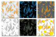 Sea buckthorn patterns set., a Pattern Graphic by xgart (Thumbnail 3 of 4)