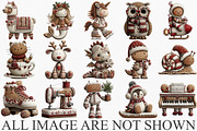 Gingerbread Christmas Clipart, an Illustration by Canvas Craft (Thumbnail 3 of 6)