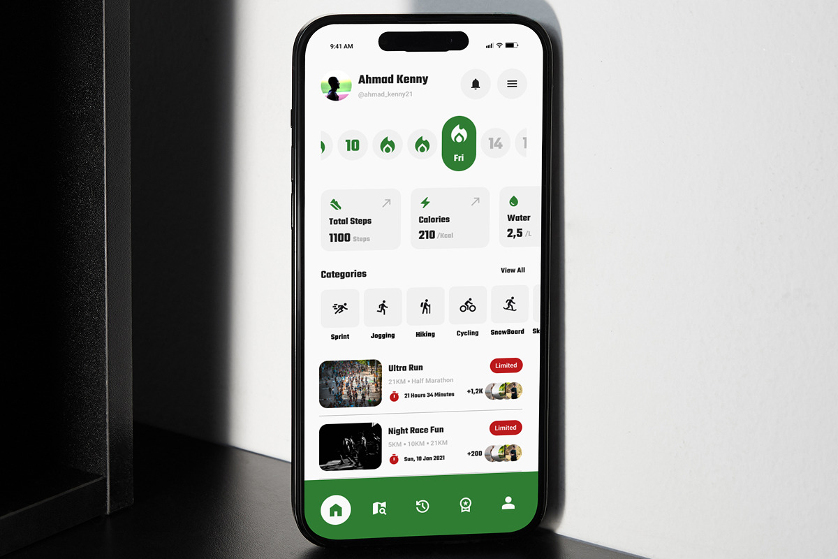 Skyrun - Outdoor Fitness Tracker UI, a Websites & App Template by twinstd (Photo 5 of 5)