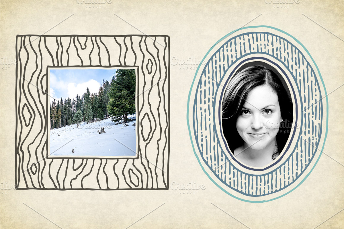 Hand Drawn Vector Frames Pack 4 preview 3