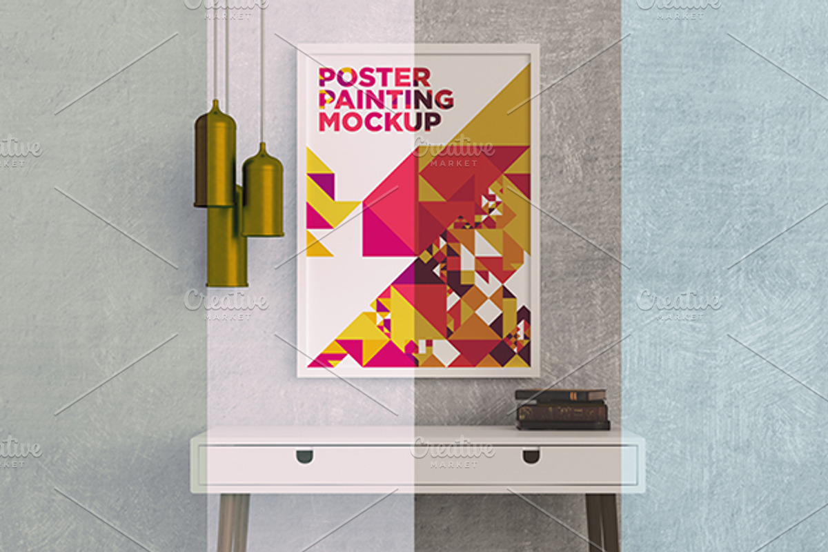 Poster Painting MockUp 002, a Print Template by Traint (Photo 2 of 2)