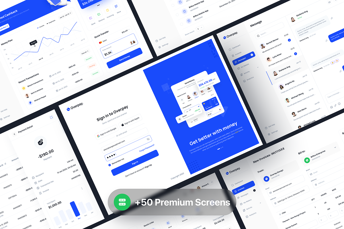Overpay - Finance Dashboard UI Kit, an UI Kit Template by Unpixel Design (Photo 4 of 6)