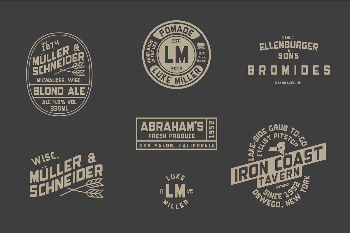 Minersville Font, a Sans Serif Font by JoshWeberDesigns (Photo 7 of 12)