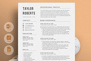 Resume/CV - The Taylor, a Resume Template by CreativeLandStudio (Thumbnail 1 of 9)