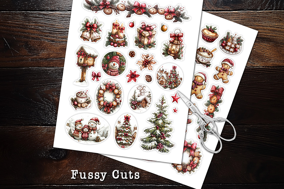 Vintage Christmas Bakery Journal Kit, a Seasonal Illustration by V Design Creator (Photo 9 of 13)