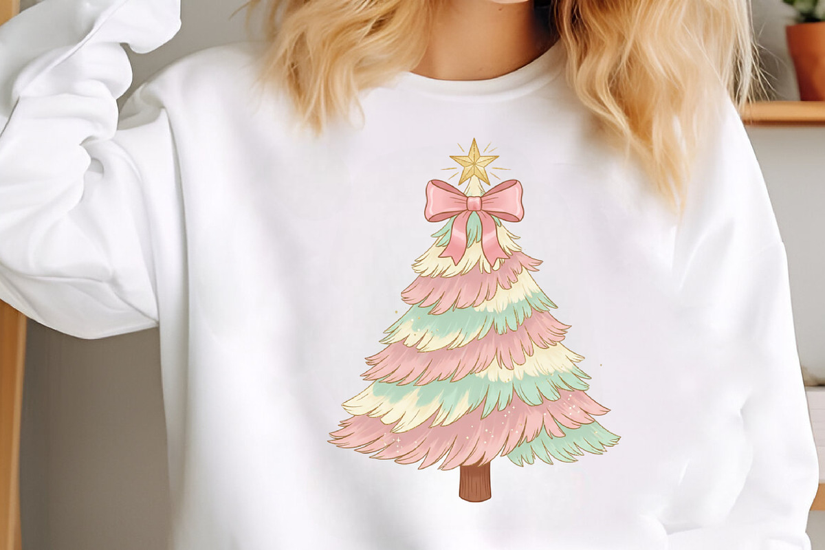 Hand Painted Coquette Christmas Tree, an Illustration by SinaCreation (Photo 3 of 7)