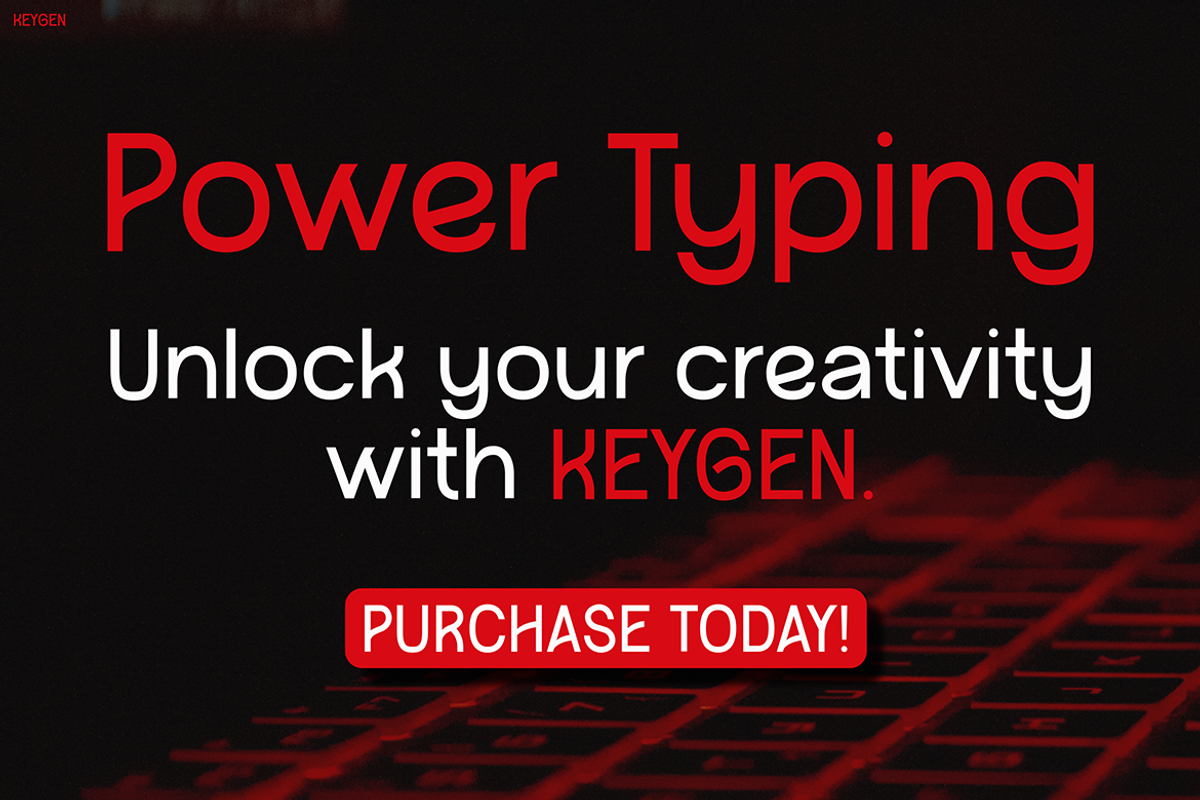 Keygen, a Font by Pinisi ART (Photo 10 of 10)