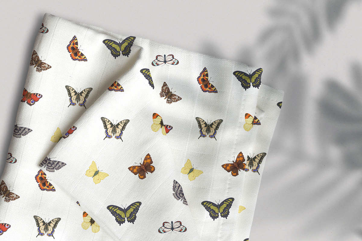 Vintage butterflies seamless pattern, a Pattern Graphic by Good Studio (Photo 7 of 8)
