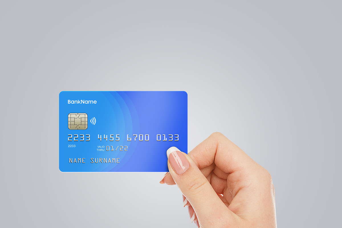 Realistic Credit/Debit Card Mockup, a Print Template by Propex (Photo 4 of 11)