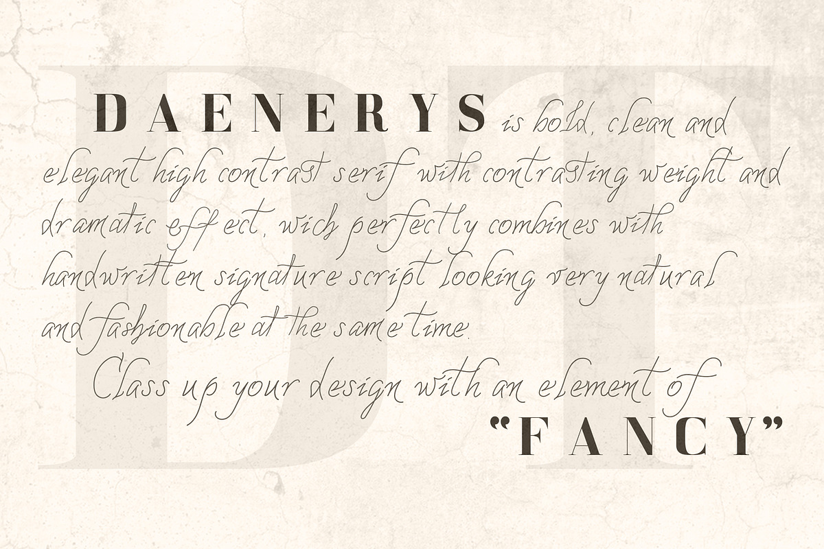 DAENERYS Serif and Script Font Duo preview 2