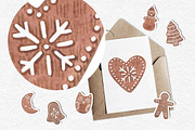 Christmas gingerbread clipart, a Decorative Illustration by CreativeByLu (Thumbnail 3 of 7)