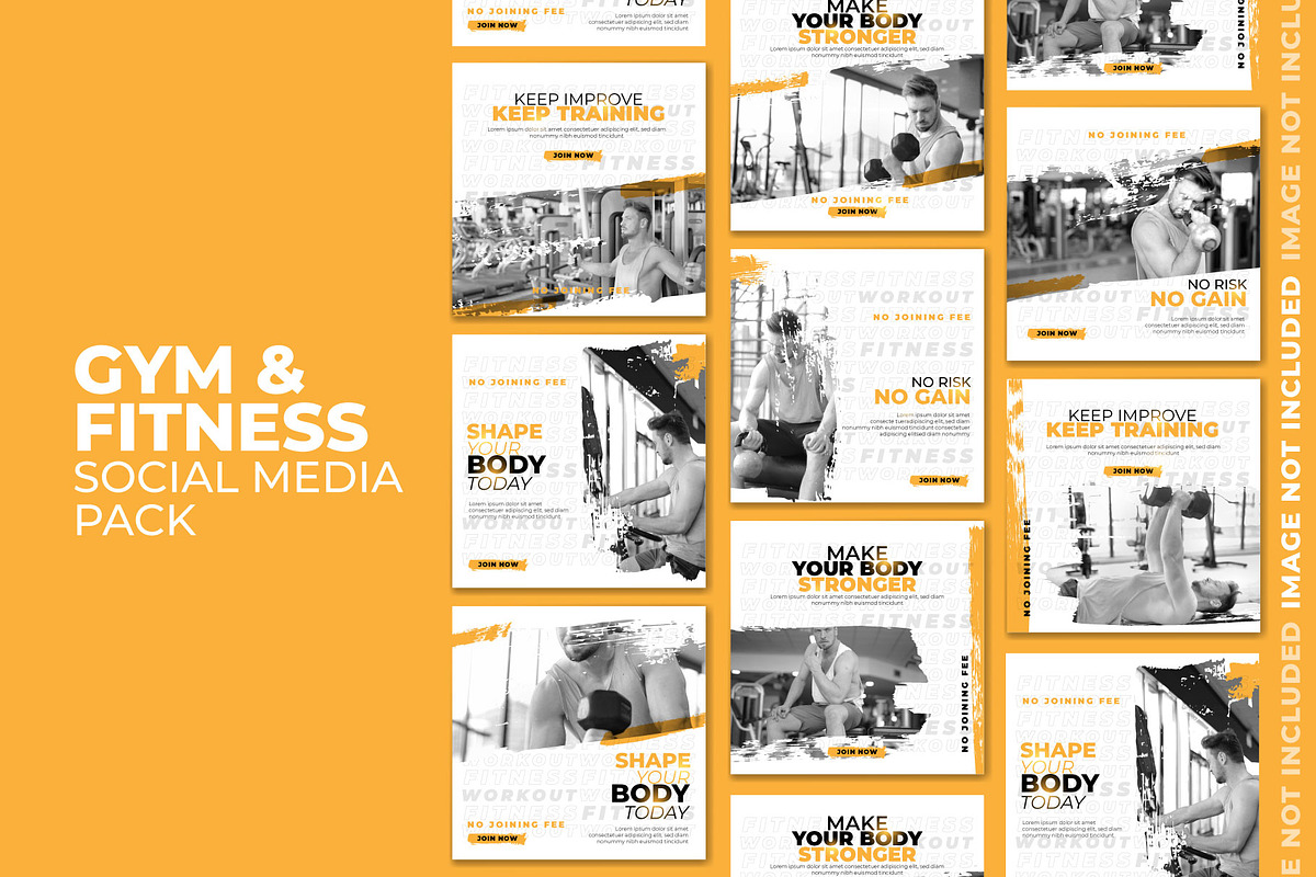 Gym social media post template, a Social Media Template by Warm Snow (Photo 2 of 5)