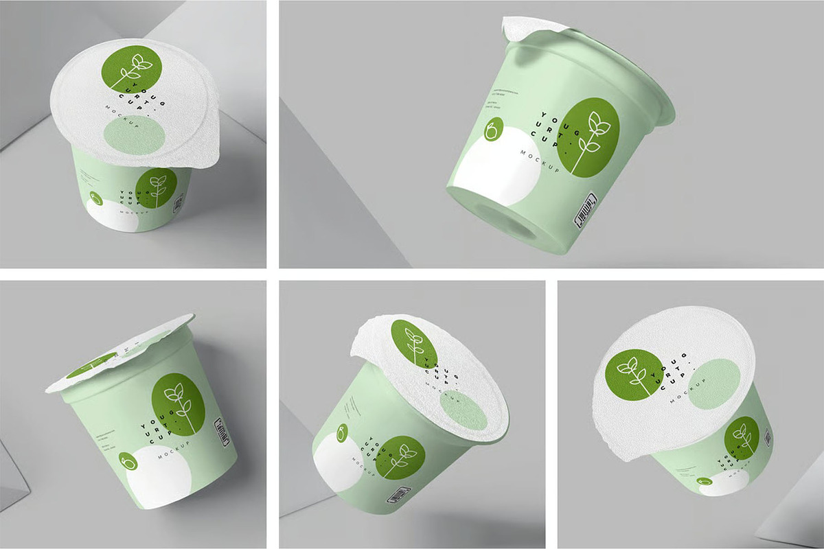 Yogurt Cup Mockups, a Product Mockup by megostudi0 (Photo 1 of 7)