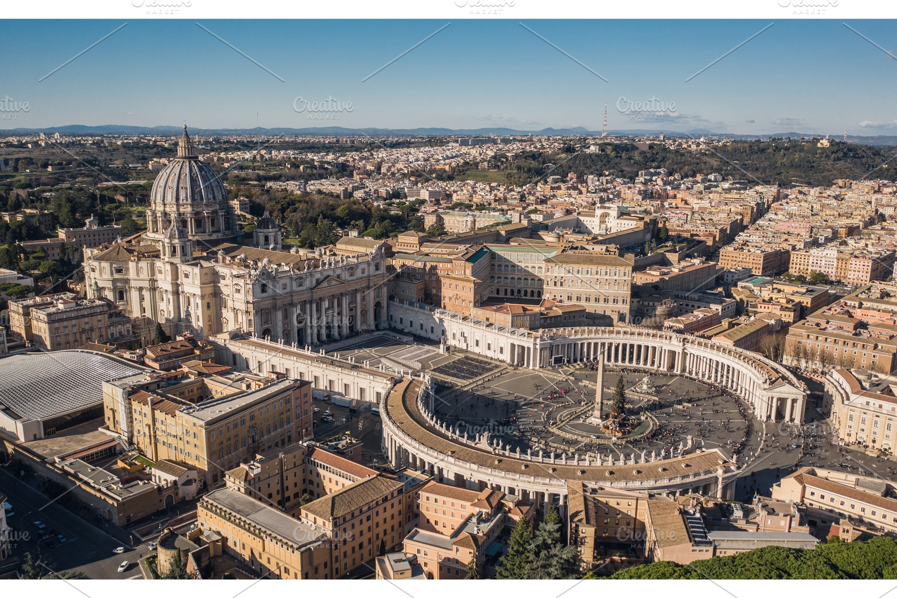Aerial view of St. Peter's Basilica, an Architecture Photo by a_medvedkov