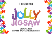 JOLLY JIGSAW | Jigsaw Puzzle Font, a Font by Little Type Factory (Thumbnail 1 of 8)