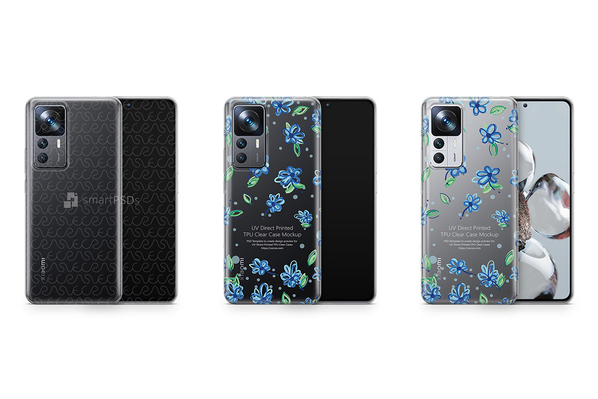 Xiaomi 12T (2022) TPU Clear Case, a Product Mockup by VecRas