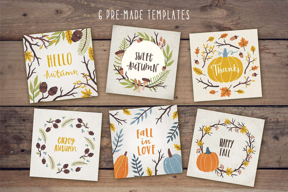Autumn graphic set, an Illustration by kondratya (Photo 5 of 6)
