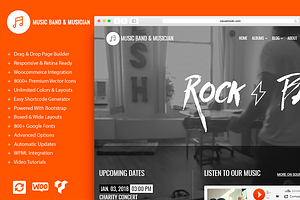 Music Band Musician WordPress Theme