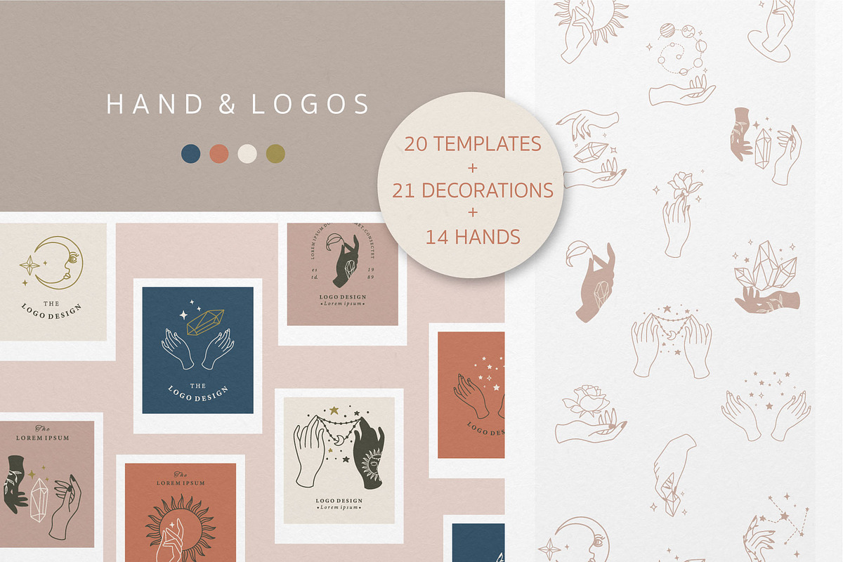 Hand occult logo template 1#, a Branding & Logo Template by Piixypeach (Photo 1 of 9)