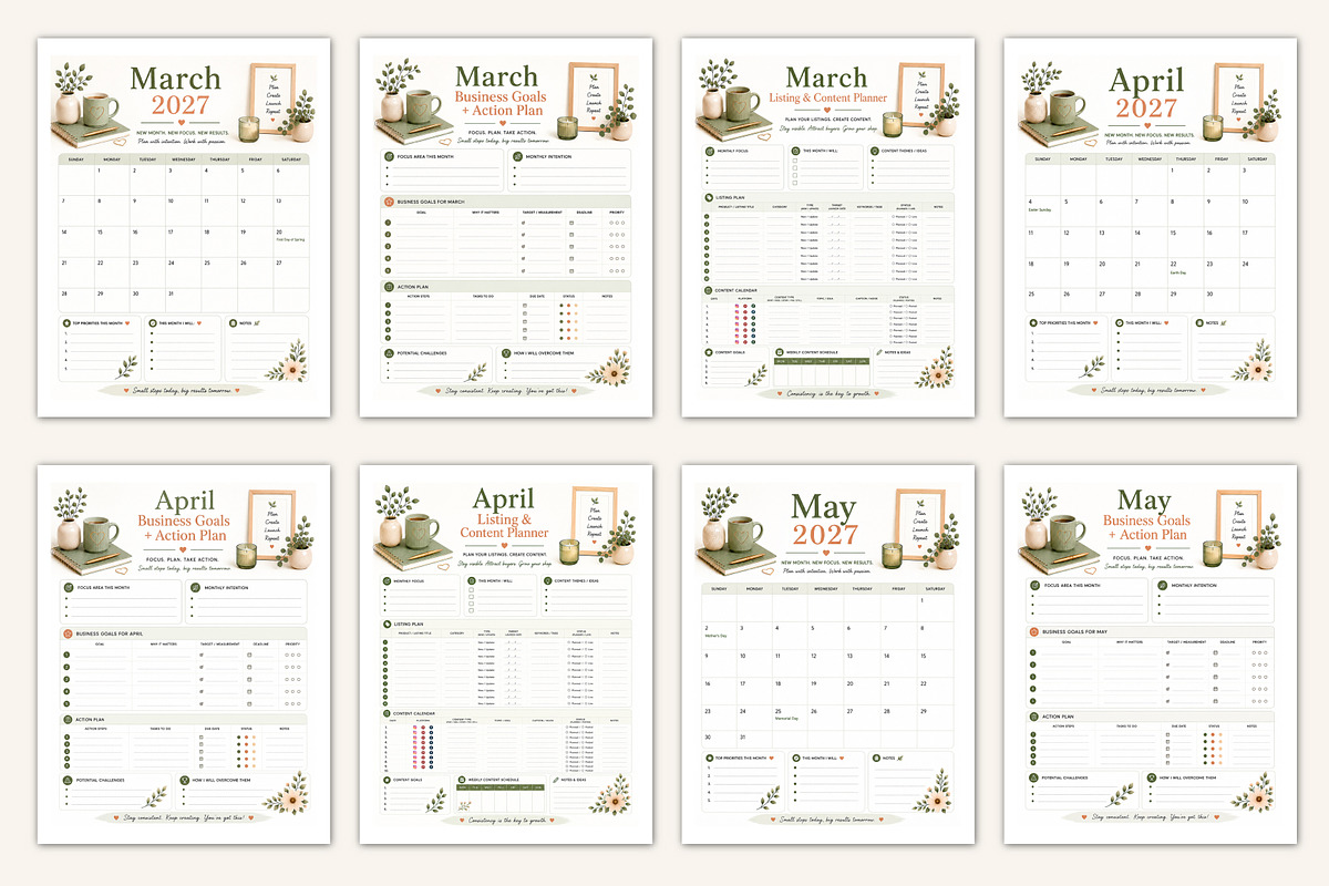 The 2027 Etsy Seller Planner, a Stationery Template by Designmela01 (Photo 2 of 5)