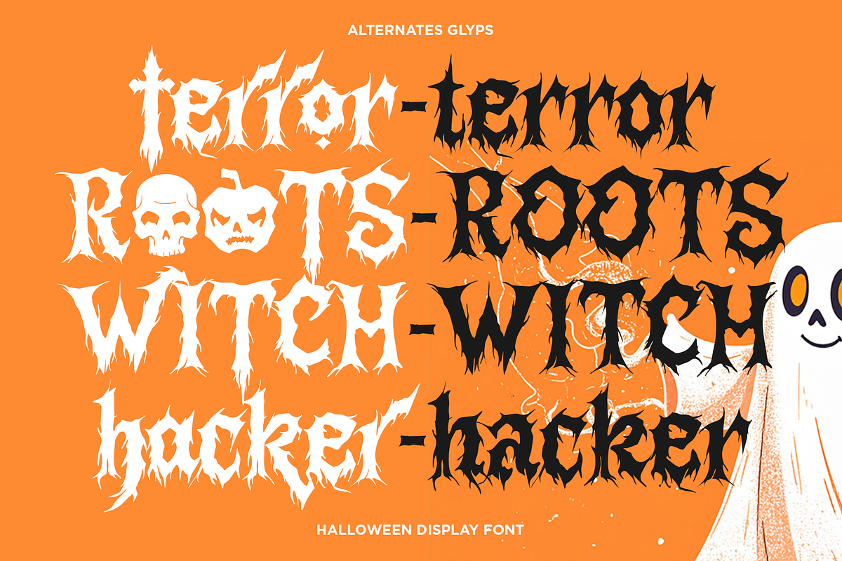 Spooky Party Club | Halloween Horror, a Blackletter Font by Jolicia Type (Photo 8 of 14)