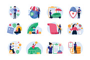 Insurance Vector Illustrations Pack, an Illustration by Vector Portal (Thumbnail 4 of 5)