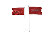 Waving Flag Mockup Template Set, an Advertising Mockup by DesignRushMarket (Thumbnail 9 of 11)