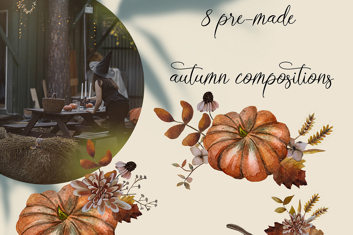 Watercolor Clipart Autumn, an Object Graphic by Kate Creative Studio (Photo 7 of 11)
