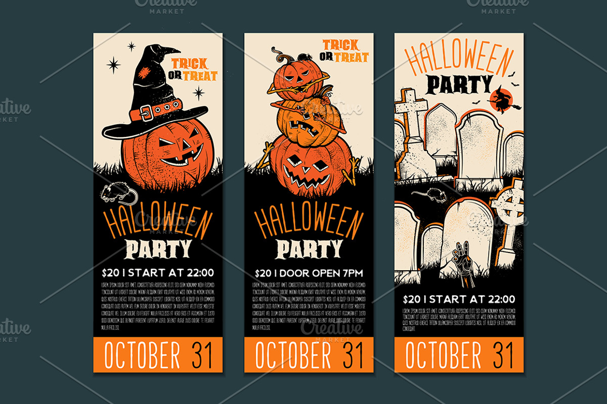 Halloween banner template., an Illustration by Moloko88 (Photo 2 of 4)