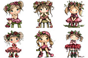 Cute Girl Sitting on Stool Clipart, an Illustration by DreamArtGraphic (Thumbnail 3 of 5)