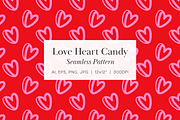 Love Heart Candy Seamless Pattern, a Pattern Graphic by MelanthaGraphics (Thumbnail 1 of 5)