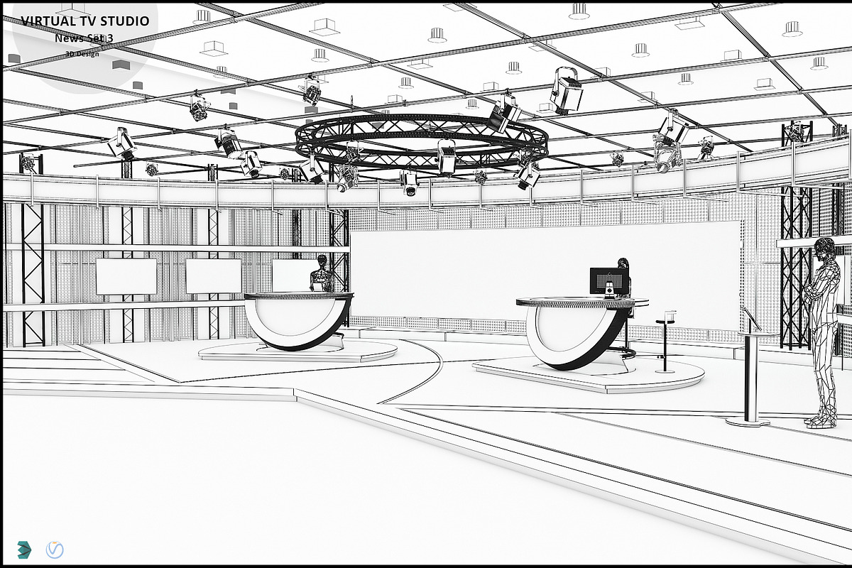 TV Studio Collection Vol 6 - 2 PCS, an Architecture 3D Model by akerStudio (Photo 80 of 98)