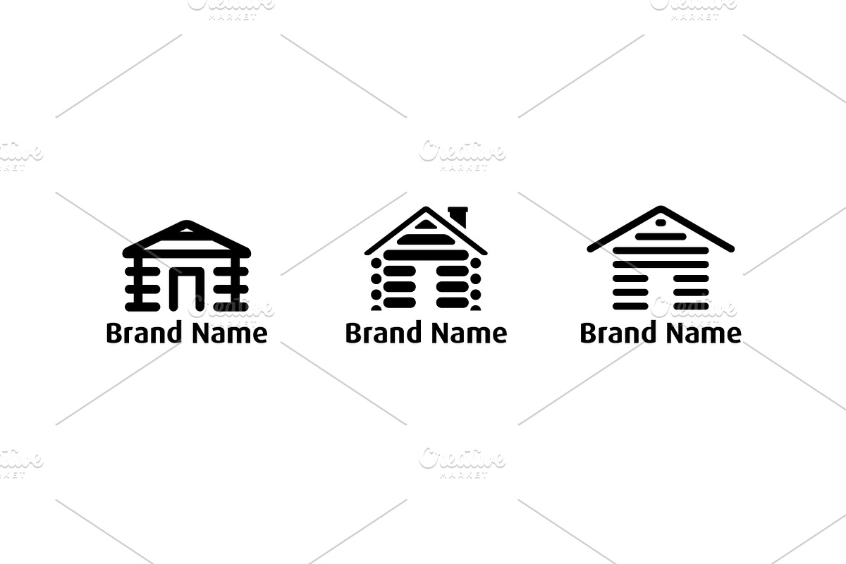 Log Cabin Logo Bundle & Mock-Up, a Branding & Logo Template by Multiple (Photo 2 of 5)
