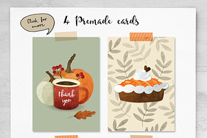 Autumn Thanks Illustrations, Pattern