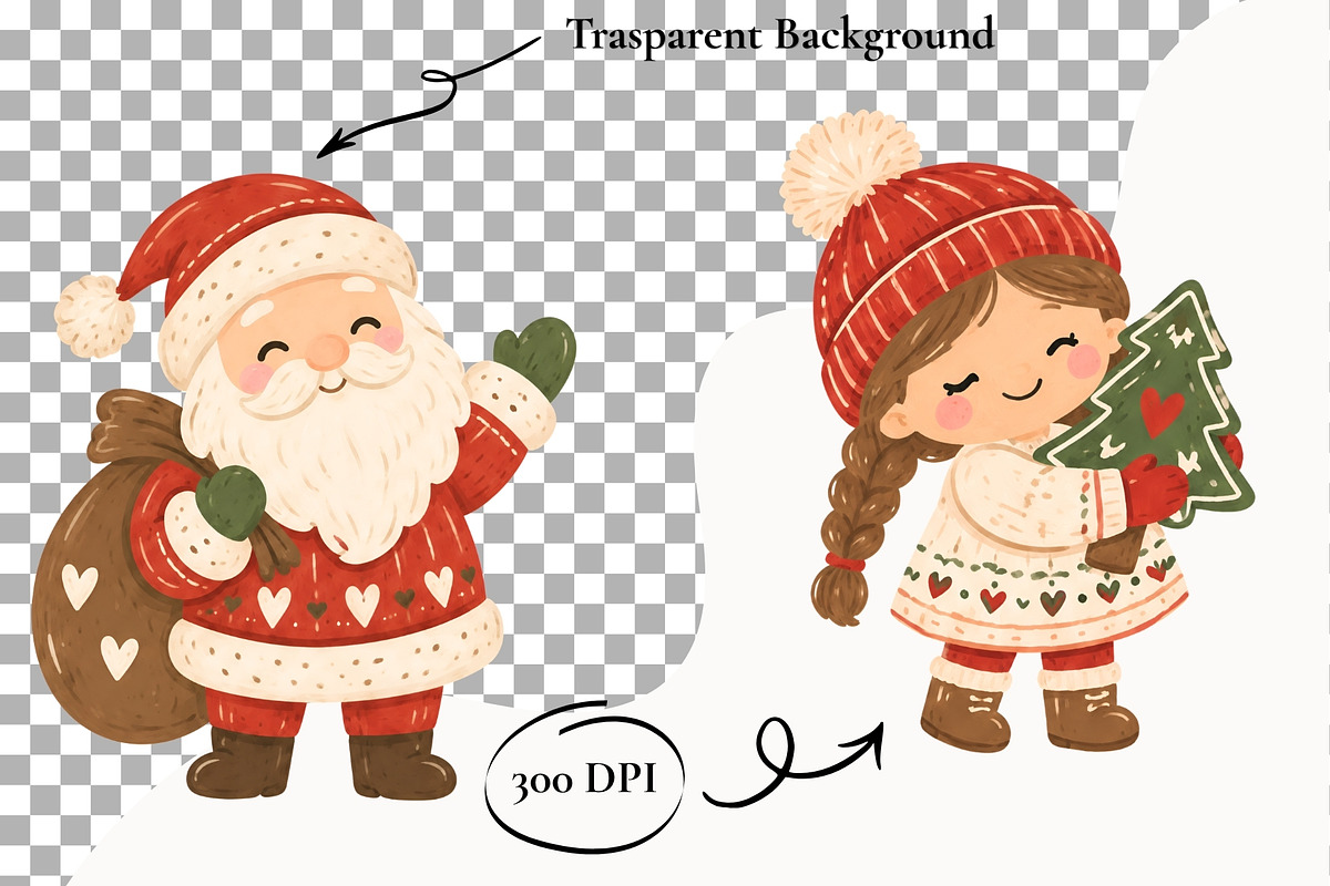 Boho Christmas Print Winter Holiday, a Seasonal Illustration by SugarCloudStudioArt (Photo 2 of 5)
