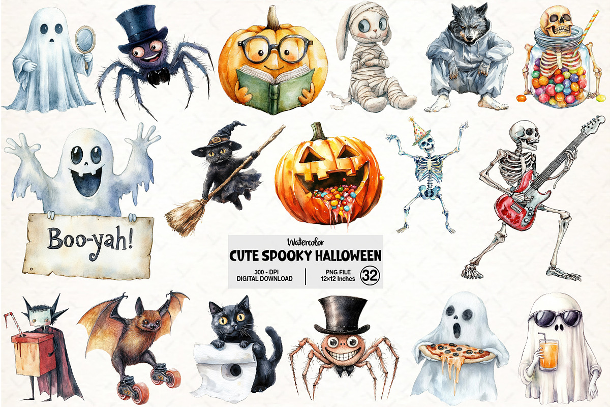 Funny Halloween Bundle, an Illustration by Pixels.Craft (Photo 1 of 6)
