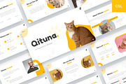 Qituna - Cat animal Google Slides, a Presentation Template by BeadyLab (Thumbnail 1 of 6)