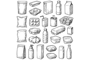 Food Packaging  Set, an Object Graphic by RT Studio