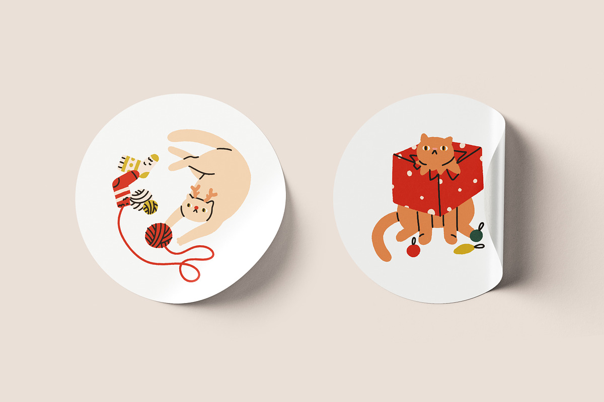 Cute, funny Christmas cats set, an Animal Illustration by Good Studio (Photo 20 of 22)