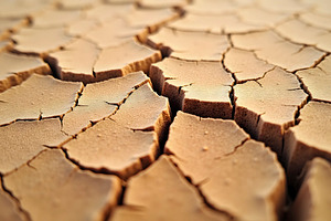 Close-Up of Cracked Desert Sand Text, a Photo by LOGOCREATIVE