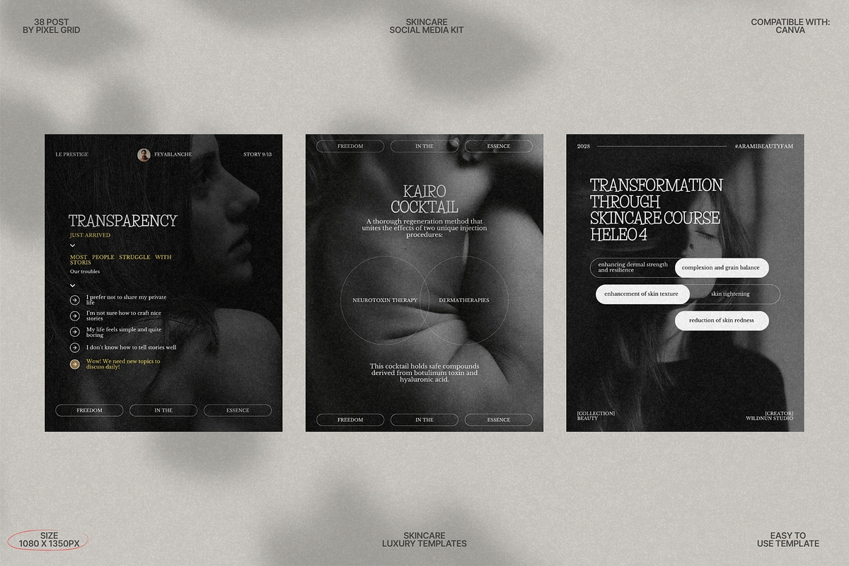 Aesthetic Skincare Post Templates preview 7