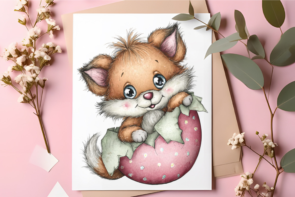 Whimsical Eggshell Easter Animal PNG, an Illustration by RobertsArt (Photo 9 of 11)