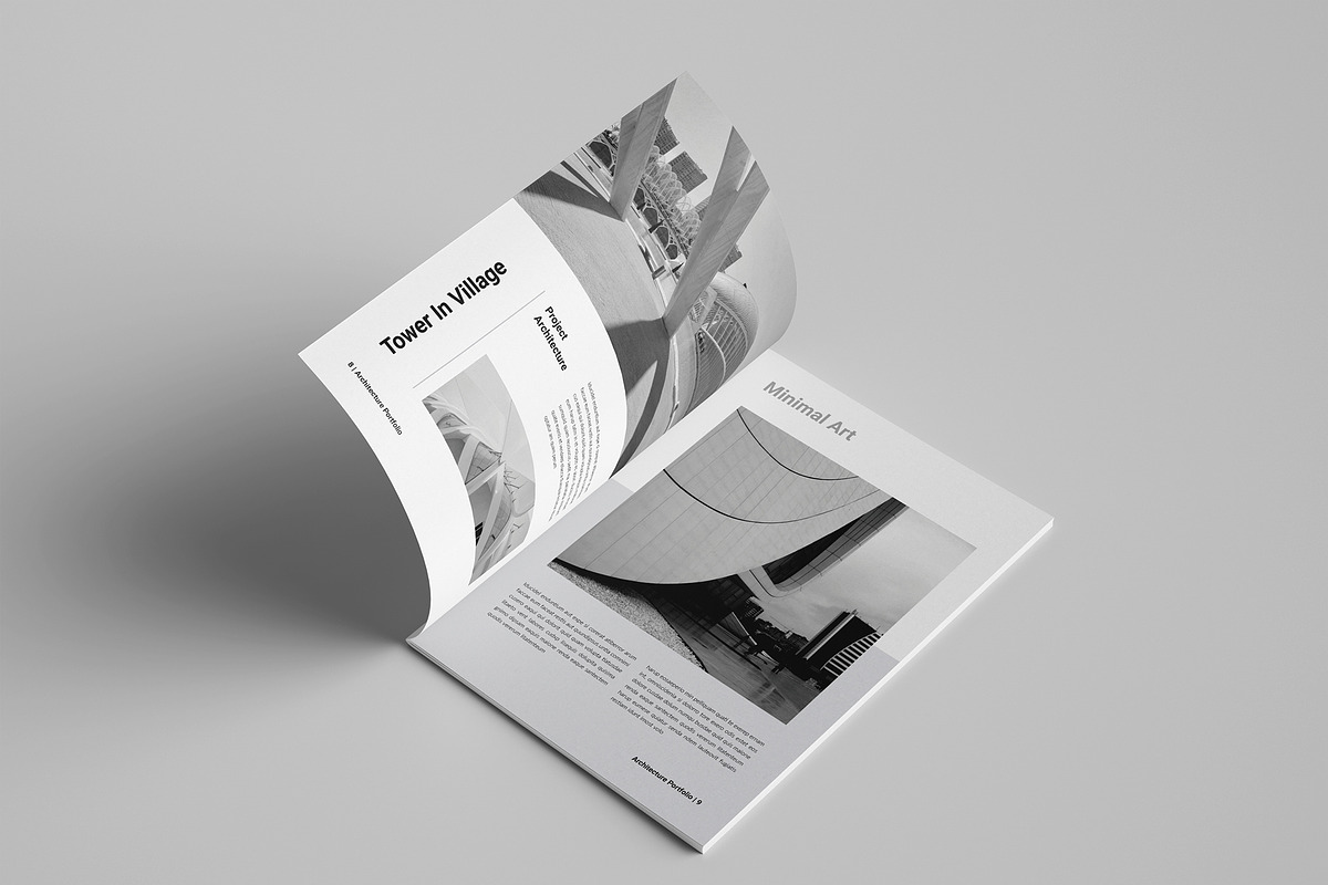 Architecture Portfolio Template, a Brochure Template by Spark_Creative (Photo 5 of 12)