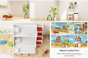 KID'S Bedroom Set Interior Mockups, a Books & Magazine Mockup by Kongkow (Thumbnail 8 of 9)
